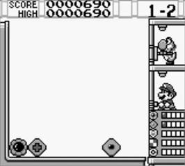 In game image of Yoshi's Cookie on the Nintendo Game Boy.