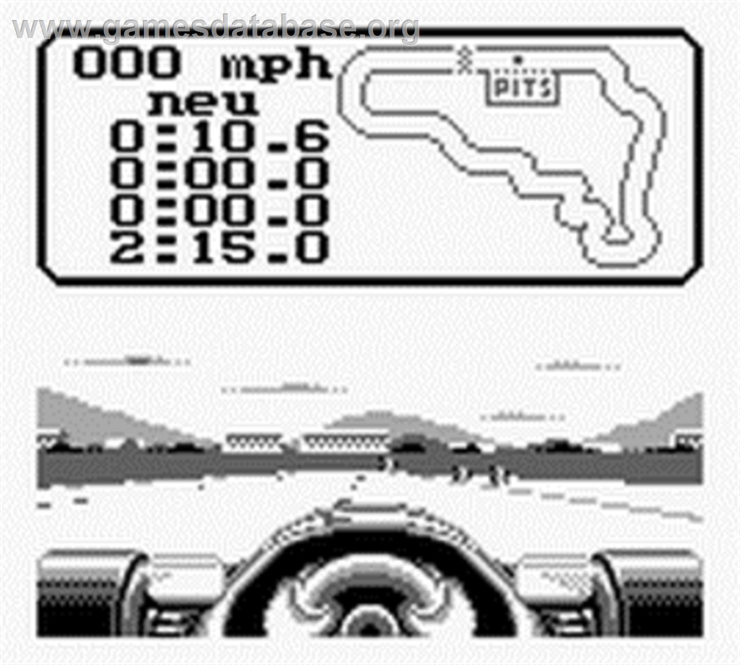 Nigel Mansell's World Championship - Nintendo Game Boy - Artwork - In Game