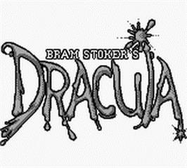 Title screen of Bram Stoker's Dracula on the Nintendo Game Boy.