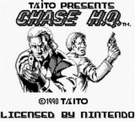 Title screen of Chase H.Q. on the Nintendo Game Boy.