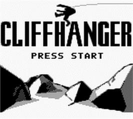 Title screen of Cliffhanger on the Nintendo Game Boy.