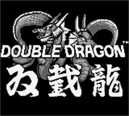 Title screen of Double Dragon on the Nintendo Game Boy.