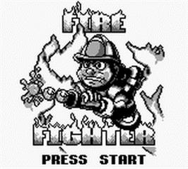 Title screen of Fire Fighter on the Nintendo Game Boy.