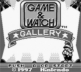 Title screen of Game & Watch Gallery on the Nintendo Game Boy.