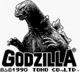 Title screen of Godzilla on the Nintendo Game Boy.