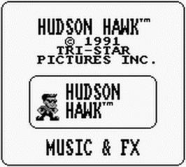 Title screen of Hudson Hawk on the Nintendo Game Boy.