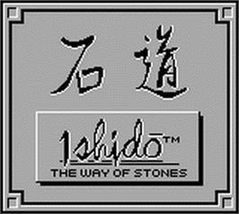 Title screen of Ishido: The Way of Stones on the Nintendo Game Boy.