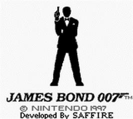 Title screen of James Bond 007 on the Nintendo Game Boy.