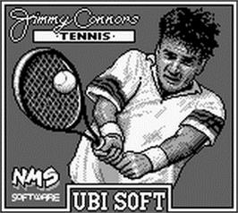Title screen of Jimmy Connors Tennis on the Nintendo Game Boy.