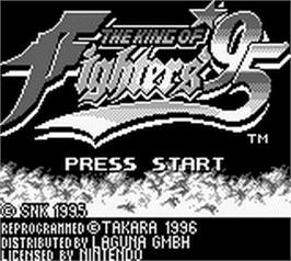Title screen of King of Fighters '95, The on the Nintendo Game Boy.