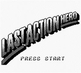 Title screen of Last Action Hero on the Nintendo Game Boy.