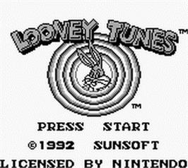 Title screen of Looney Tunes on the Nintendo Game Boy.