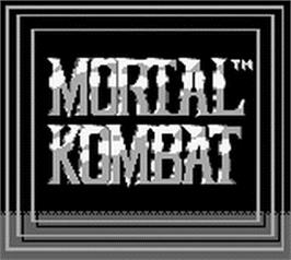 Title screen of Mortal Kombat on the Nintendo Game Boy.