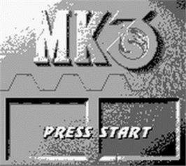 Title screen of Mortal Kombat 3 on the Nintendo Game Boy.