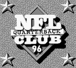 Title screen of NFL Quarterback Club '96 on the Nintendo Game Boy.