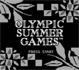 Title screen of Olympic Summer Games on the Nintendo Game Boy.