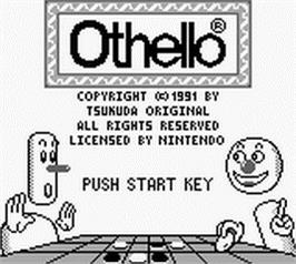 Title screen of Othello on the Nintendo Game Boy.