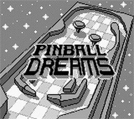 Title screen of Pinball Dreams on the Nintendo Game Boy.