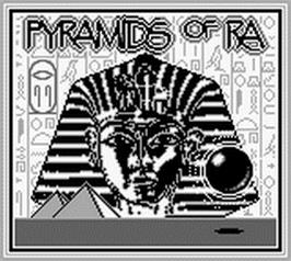 Title screen of Pyramids of Ra on the Nintendo Game Boy.