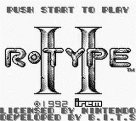 Title screen of R-Type II on the Nintendo Game Boy.