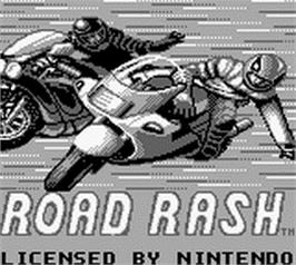 Title screen of Road Rash on the Nintendo Game Boy.