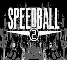 Title screen of Speedball 2: Brutal Deluxe on the Nintendo Game Boy.