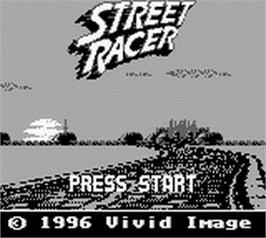 Title screen of Street Racer on the Nintendo Game Boy.