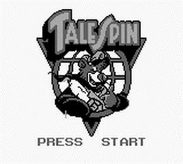 Title screen of TaleSpin on the Nintendo Game Boy.