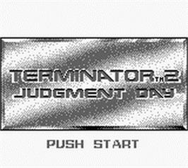 Title screen of Terminator 2 - Judgment Day on the Nintendo Game Boy.