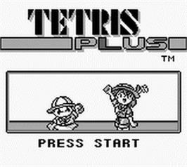 Title screen of Tetris Plus on the Nintendo Game Boy.