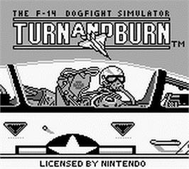Title screen of Turn & Burn on the Nintendo Game Boy.