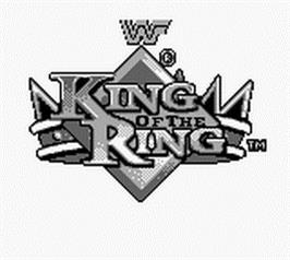 Title screen of WWF King of the Ring on the Nintendo Game Boy.