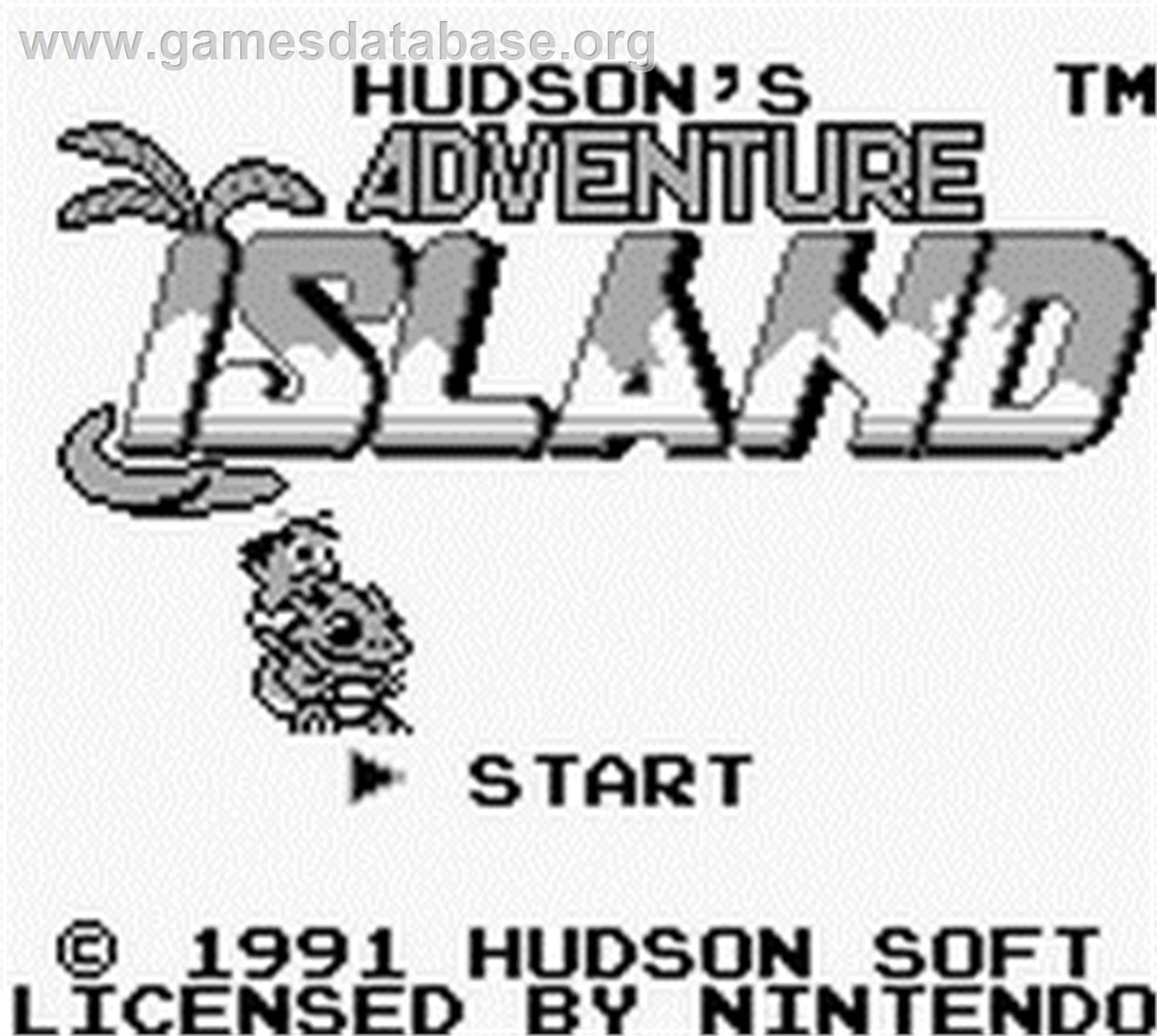 Adventure Island - Nintendo Game Boy - Artwork - Title Screen