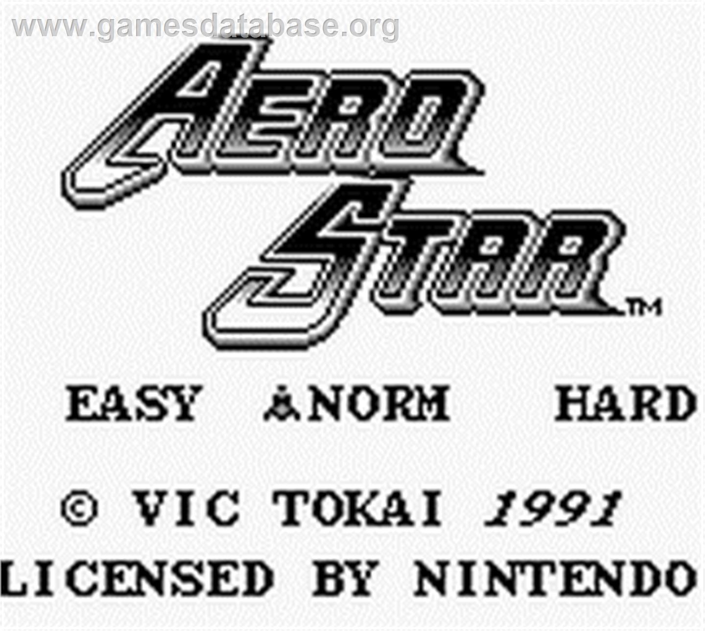 Aerostar - Nintendo Game Boy - Artwork - Title Screen