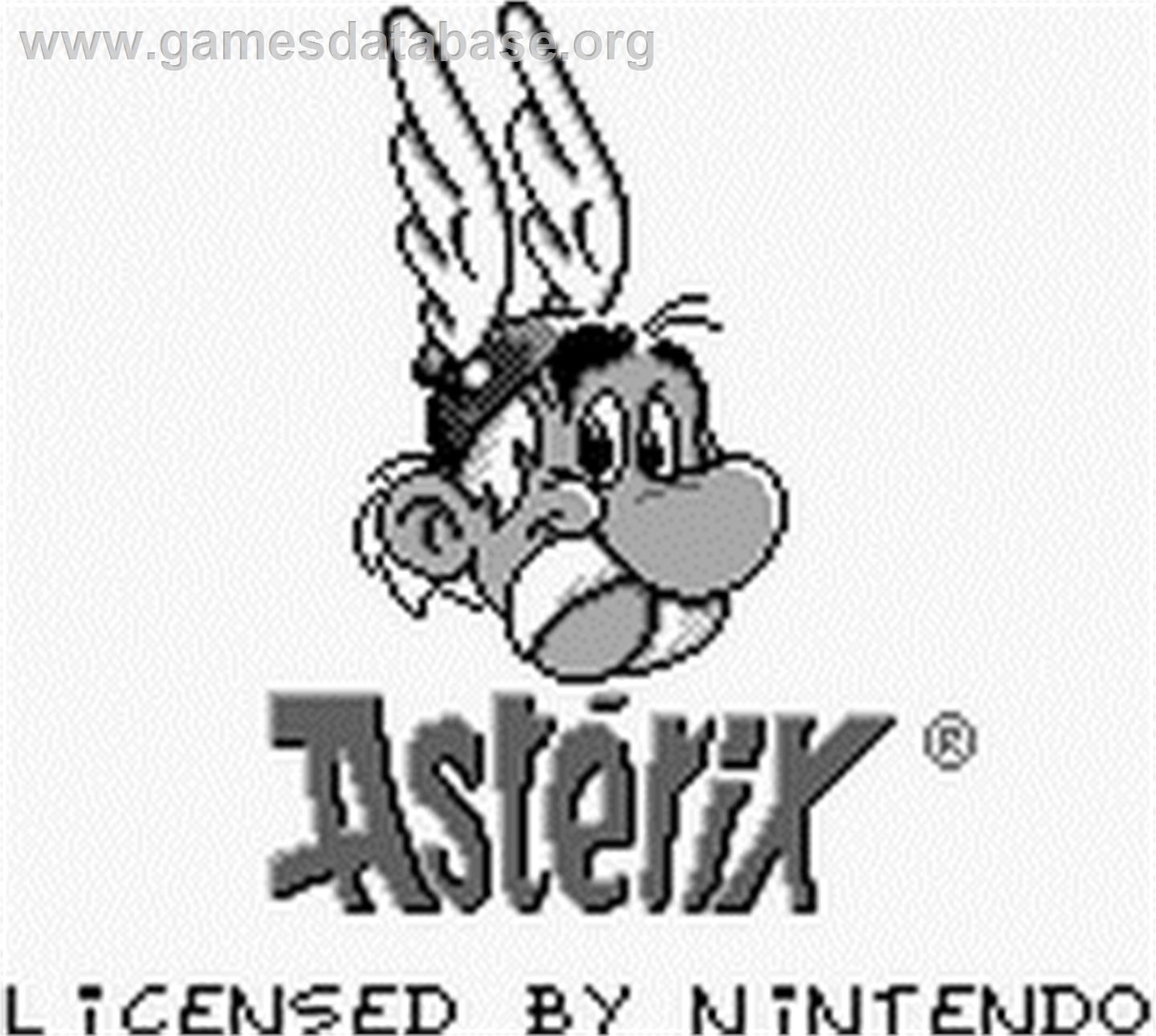 Asterix - Nintendo Game Boy - Artwork - Title Screen