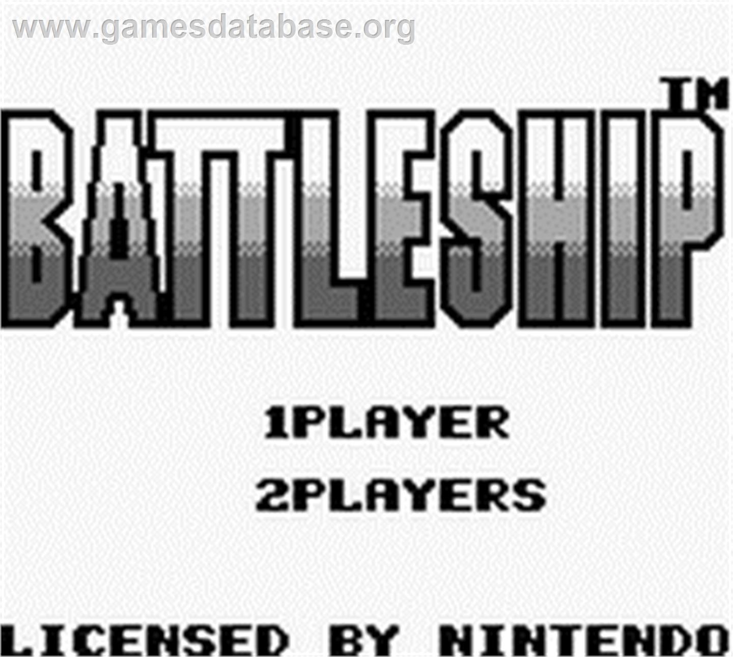 Battleship - Nintendo Game Boy - Artwork - Title Screen