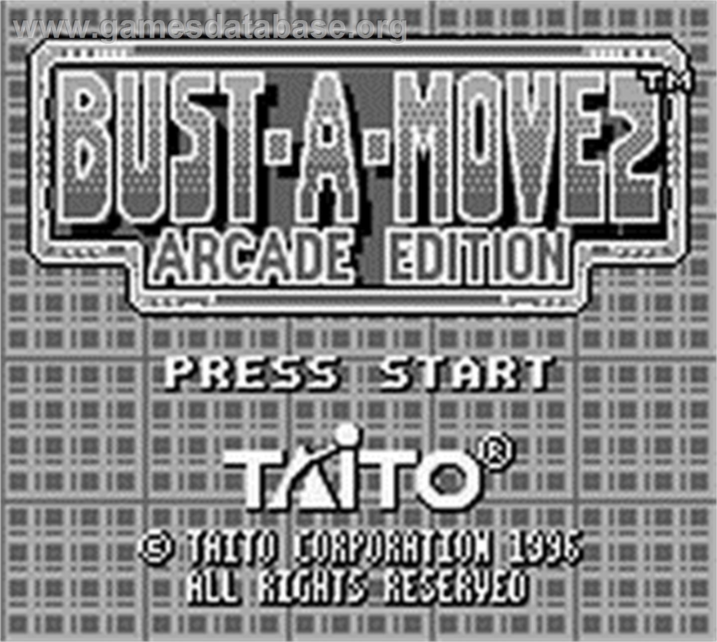 Bust-a-Move 2: Arcade Edition - Nintendo Game Boy - Artwork - Title Screen