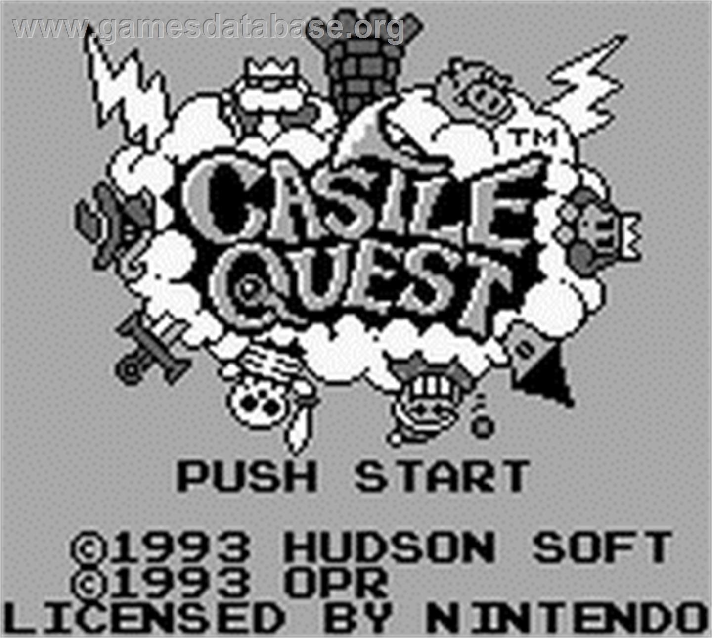 Castle Quest - Nintendo Game Boy - Artwork - Title Screen