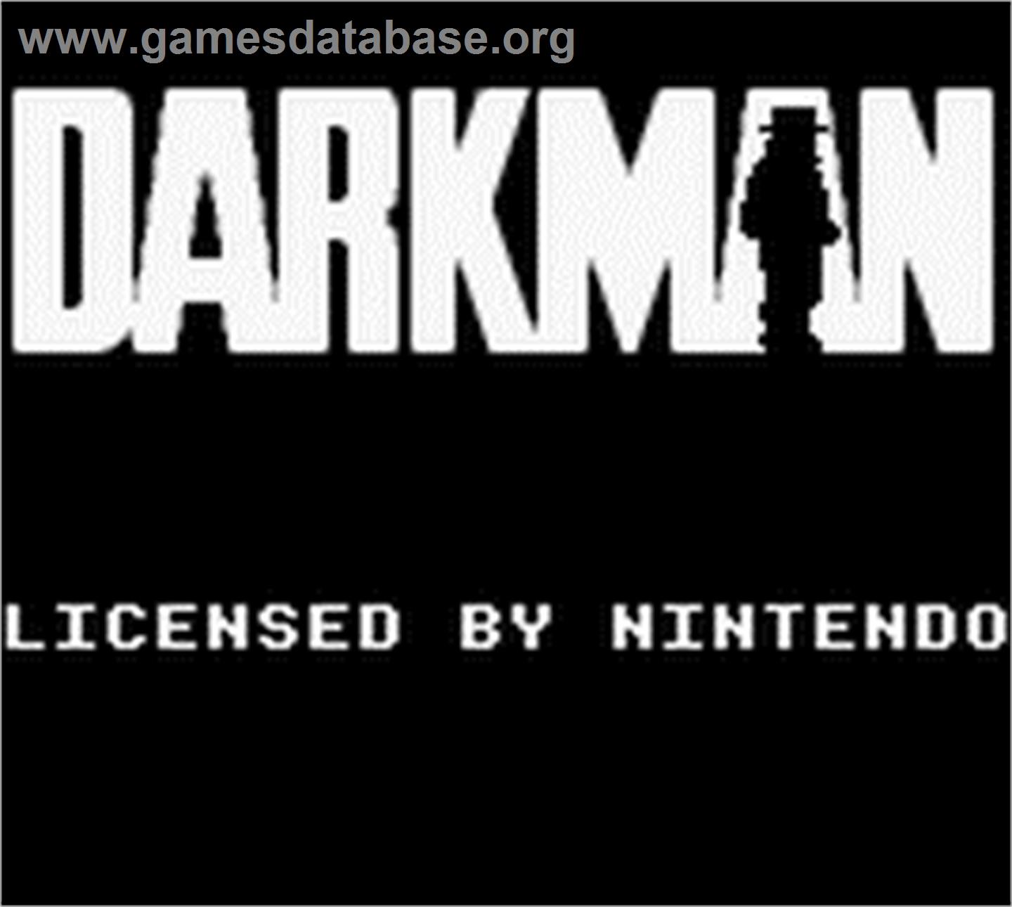 Darkman - Nintendo Game Boy - Artwork - Title Screen