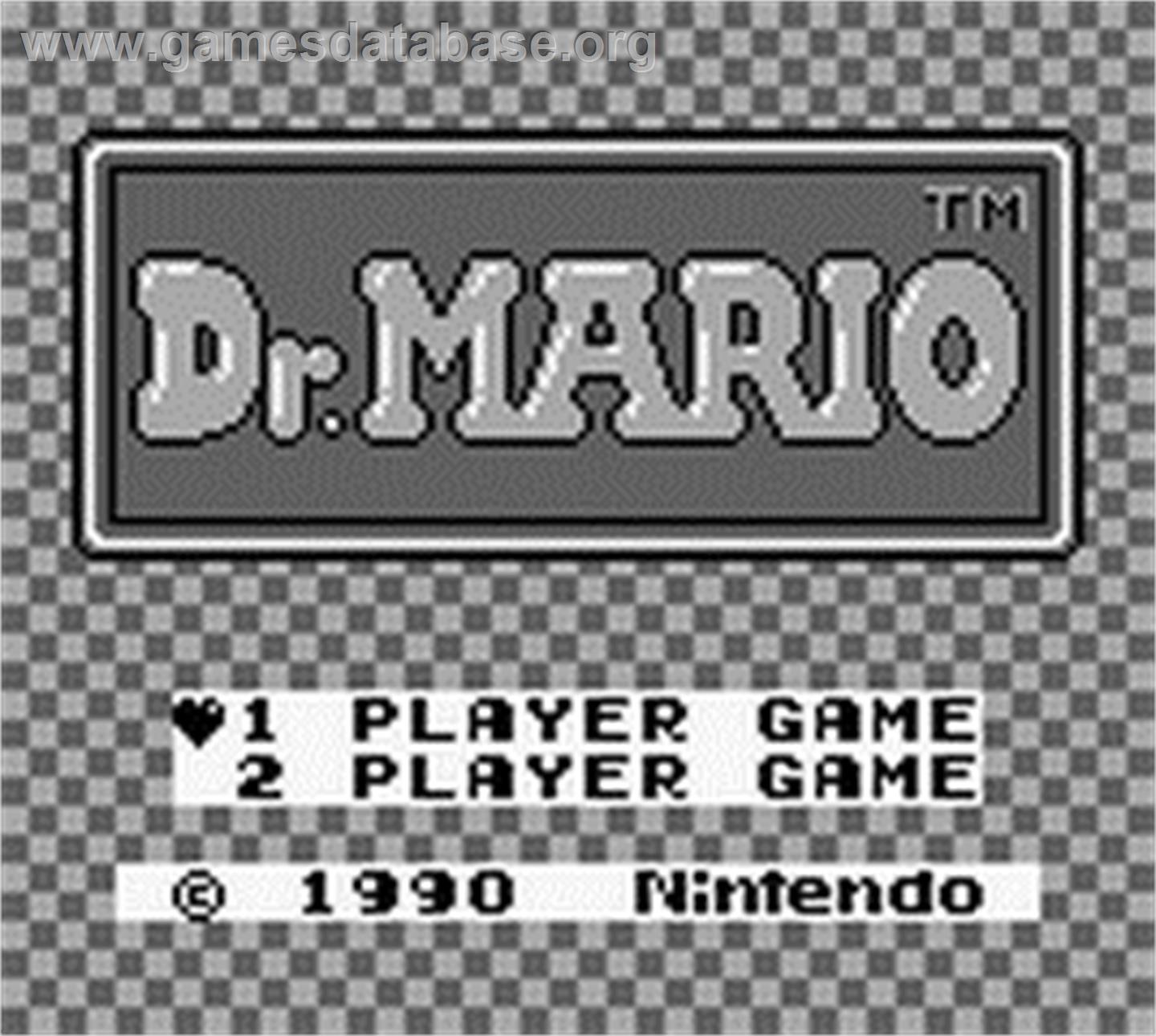 Dr. Mario - Nintendo Game Boy - Artwork - Title Screen