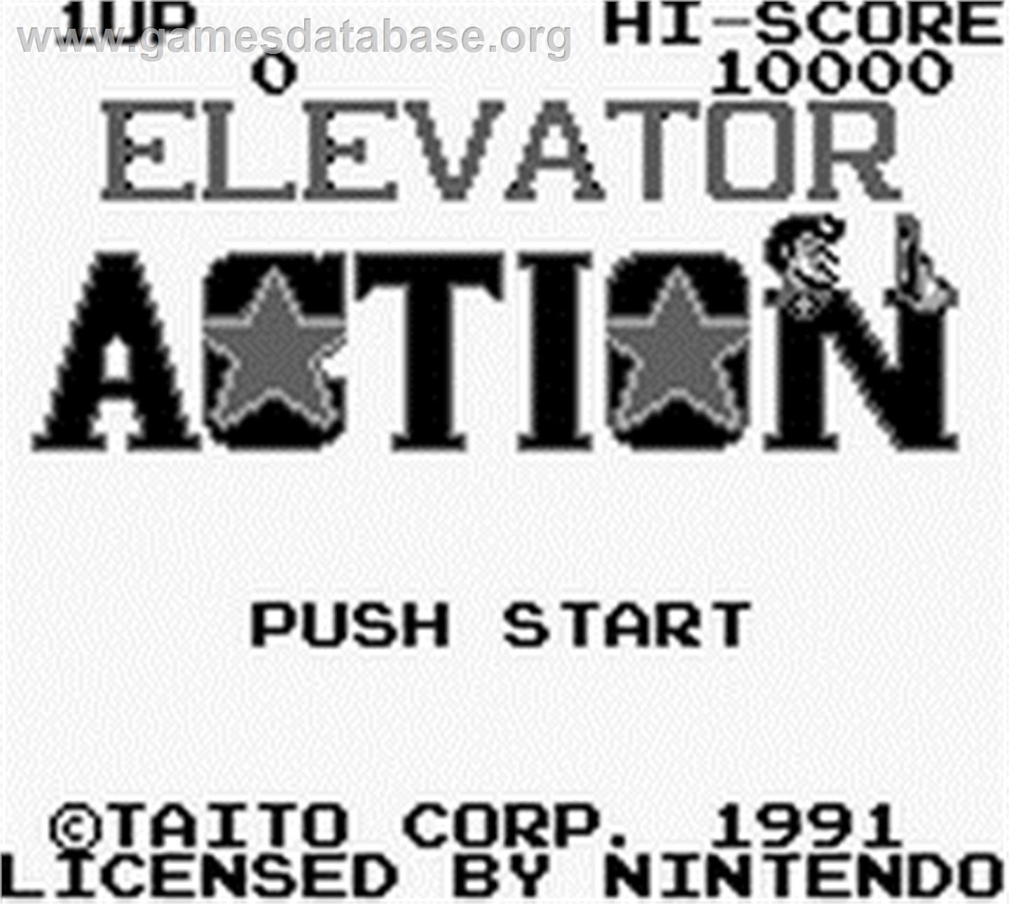 Elevator Action - Nintendo Game Boy - Artwork - Title Screen