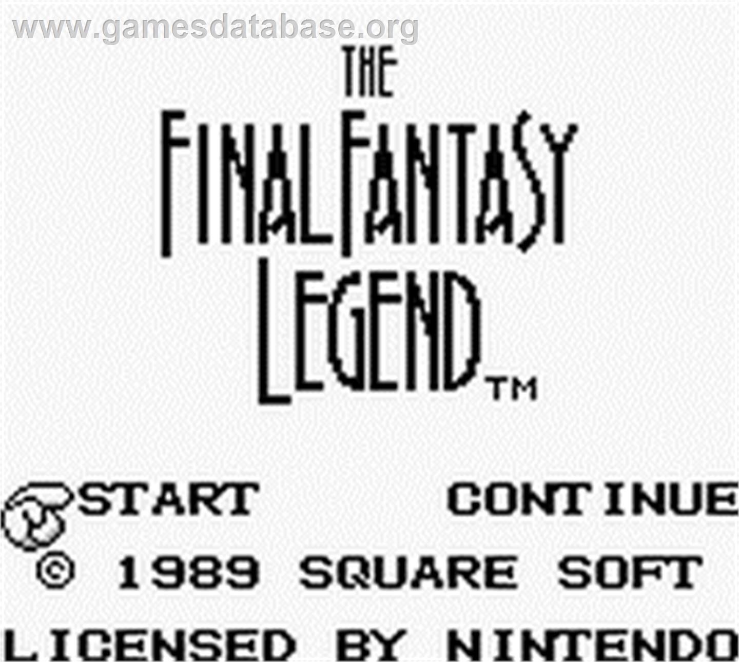 Final Fantasy Legend - Nintendo Game Boy - Artwork - Title Screen
