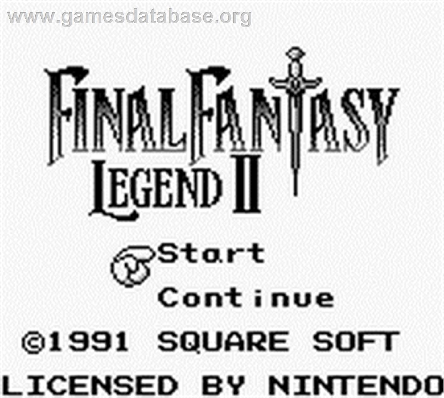 Final Fantasy Legend 2 - Nintendo Game Boy - Artwork - Title Screen