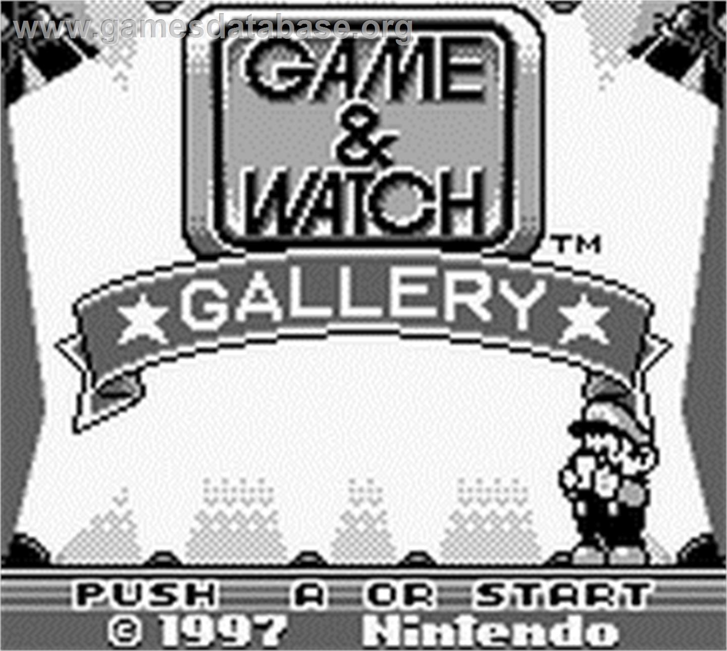 Game & Watch Gallery - Nintendo Game Boy - Artwork - Title Screen