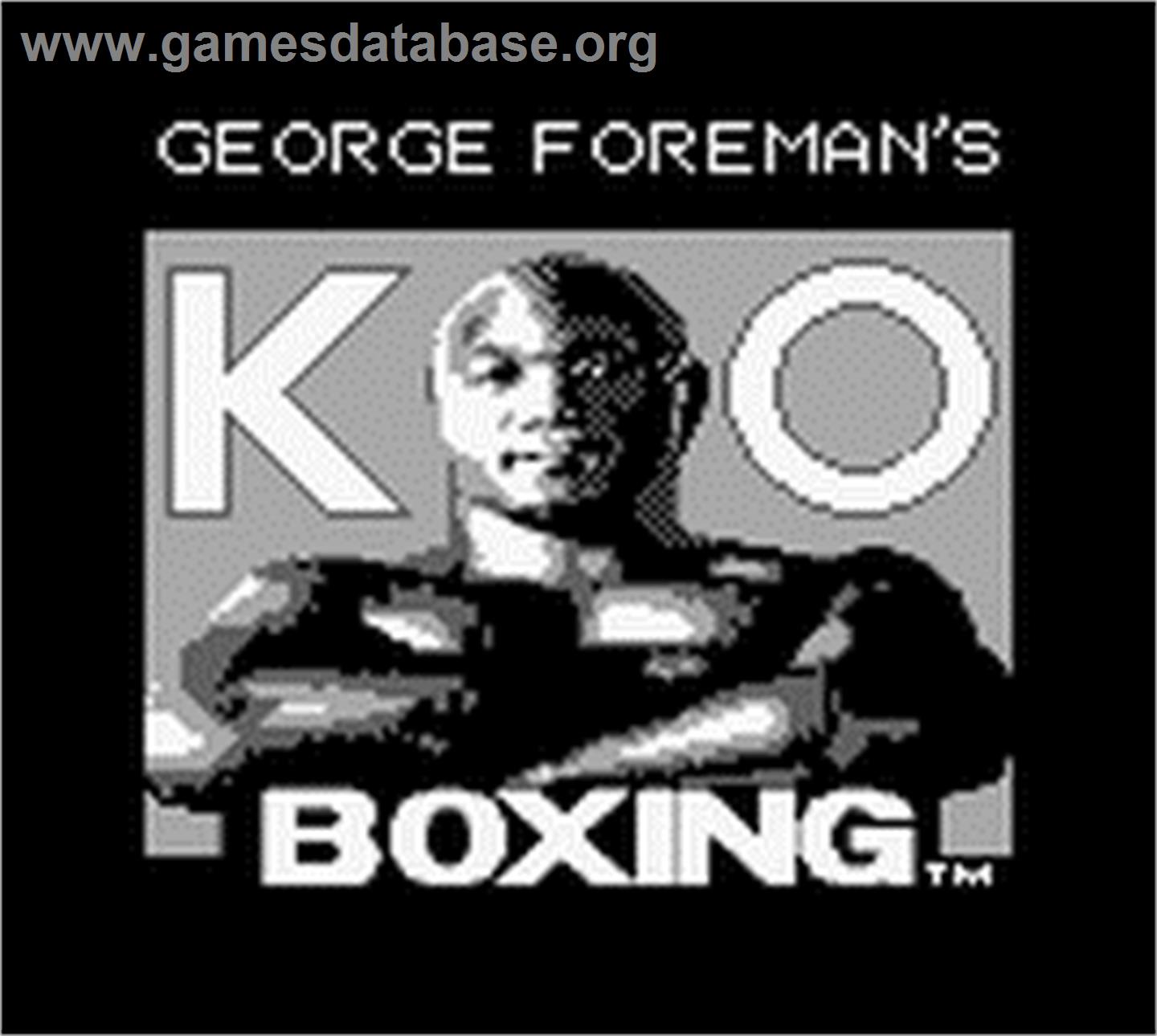 George Foreman's KO Boxing - Nintendo Game Boy - Artwork - Title Screen