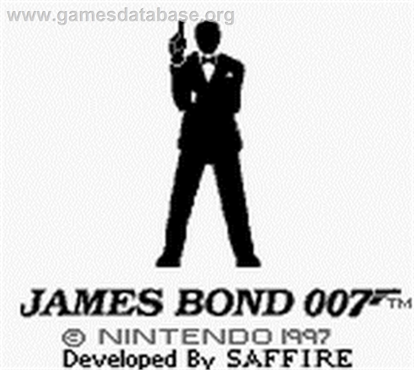 James Bond 007 - Nintendo Game Boy - Artwork - Title Screen