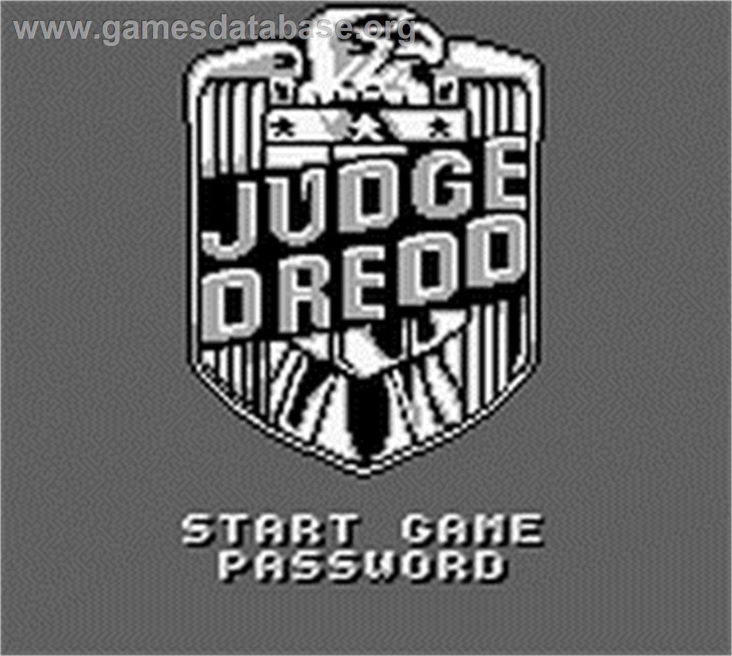 Judge Dredd - Nintendo Game Boy - Artwork - Title Screen