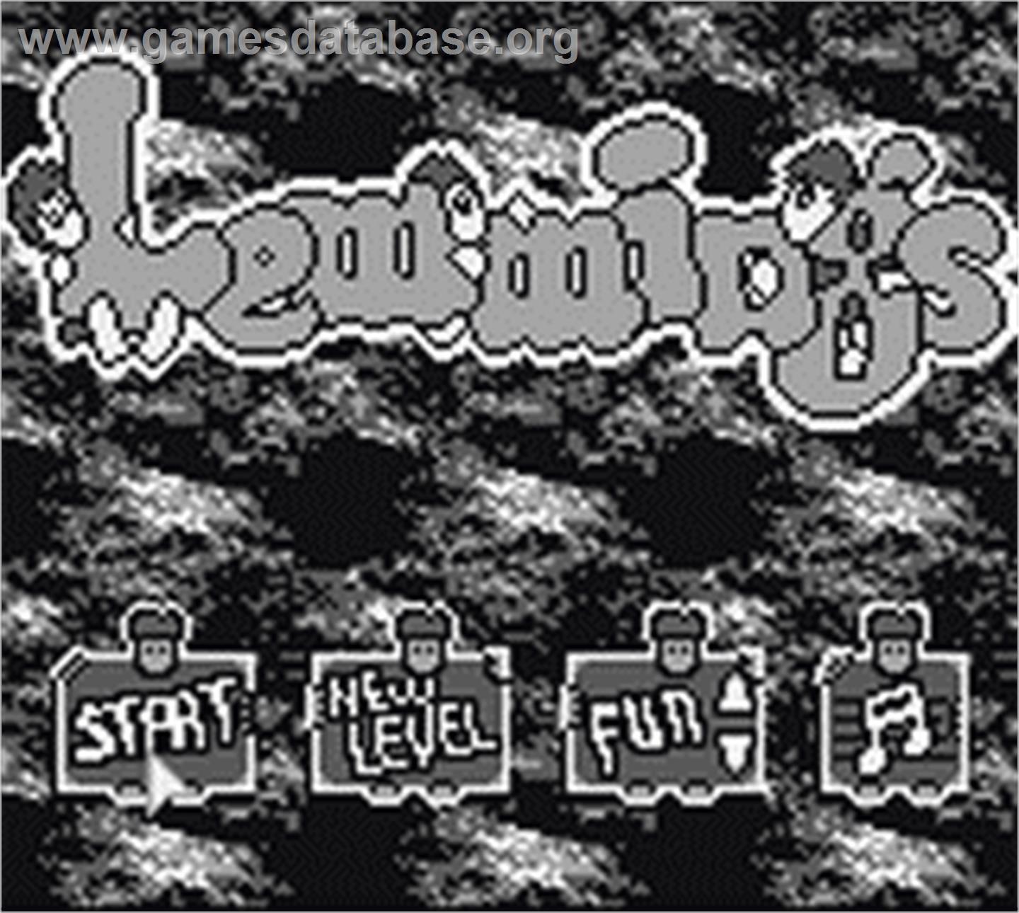 Lemmings - Nintendo Game Boy - Artwork - Title Screen