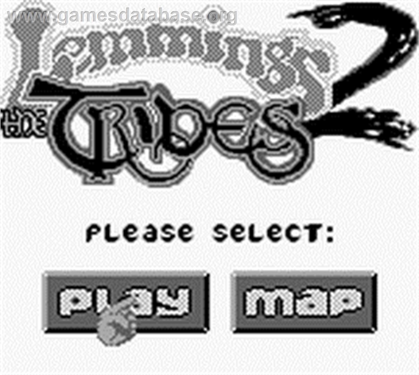 Lemmings 2: The Tribes - Nintendo Game Boy - Artwork - Title Screen
