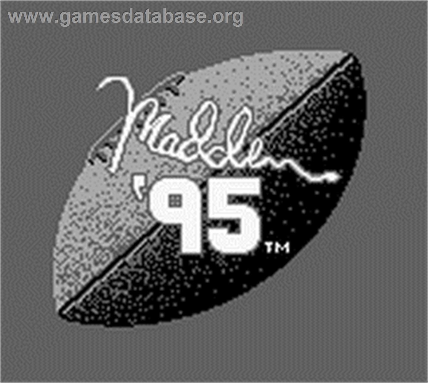 Madden NFL '95 - Nintendo Game Boy - Artwork - Title Screen